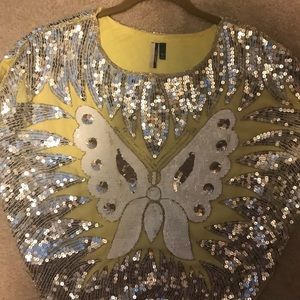 Top shop Sequins butterfly top